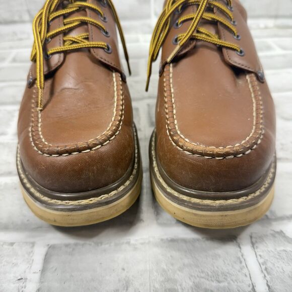 DIEHARD Sure Track Men's Size 10.5 Soft Toe Brown Leather Oxford Work Shoes - Picture 7 of 15